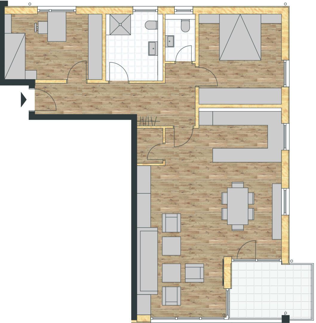 Grundriss Wohnung Obergeschoss